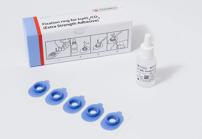 TcpO2 fixation rings